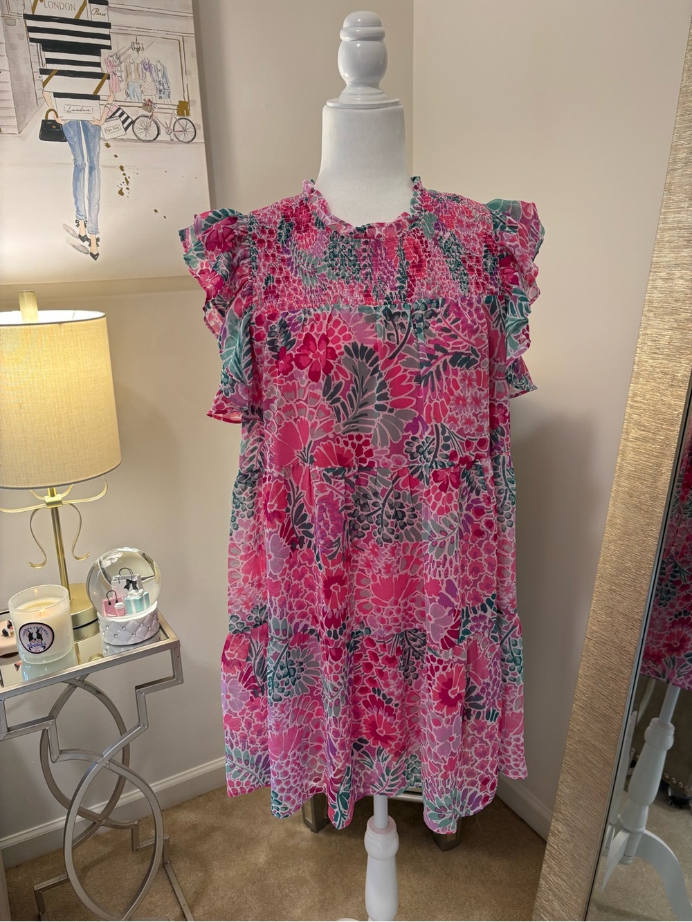 Red Dress Boutique Pink Floral Mini Dress